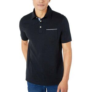 Tahari Men’s Cotton Interlock Polo Shirt Black, Size Large (New)